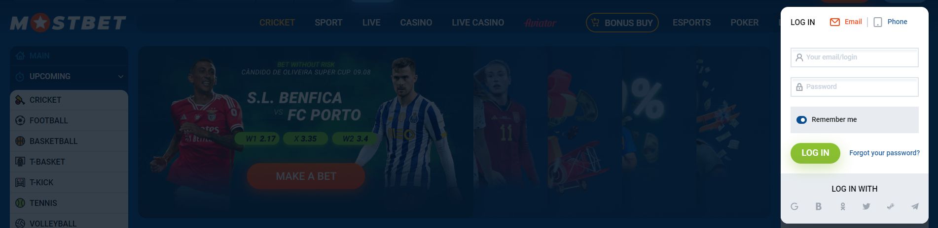 Login into Mostbet India